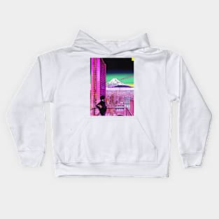 Pin up city in pink Kids Hoodie